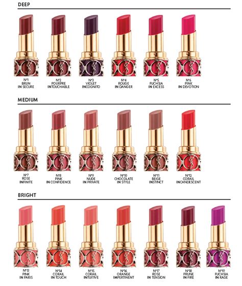 ysl volupte 13|YSL beauty color codes.